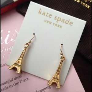 Kate Spade Gold Eiffel Tower Earrings